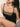 BLACK CAMISOLE WITH LEOPARD PRINT TRIM SLIM FIT Y2K ROUND NECK