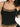 BLACK CAMISOLE WITH LEOPARD PRINT TRIM SLIM FIT Y2K ROUND NECK
