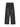 BLACK CARGO JEANS WITH GEOMETRIC DESIGN, MID WAIST COTTON BLEND LONG PANTS