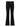 BLACK CARGO PANTS WITH METAL HARDWARE LOW WAIST FLARED TROUSERS