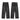 BLACK CARGO PANTS WITH WHITE STITCHING RETRO BLACK LOOSE