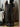 BLACK CARGO PANTS WITH WHITE STRIPES - TECHWEAR BLACK CARGO FOR STREETWEAR