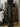 BLACK CARGO PANTS WITH WHITE STRIPES - TECHWEAR BLACK CARGO FOR STREETWEAR