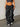 BLACK CARGO PANTS WITH WHITE TRIM - BLACK PARACHUTE PANTS