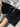 BLACK CARGO SHORTS WITH ELASTIC DRAWSTRING WAIST