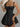 BLACK CORSET-STYLE MINI DRESS WITH ELEGANT BLACK FRENCH DESIGN
