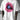 BLACK CREW NECK T-SHIRT WITH PINK LIPS GRAPHIC - LOOSE FIT CREW