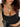 BLACK CROP TOP WITH LEOPARD PRINT TRIM - Y2K STRAPLESS COLLAR HIGH ELASTICITY