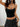 BLACK CROP TOP WITH LEOPARD PRINT TRIM - Y2K STRAPLESS COLLAR HIGH ELASTICITY