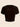 BLACK CROP TOP WITH WHITE ACCENTS - COLLAR CREW NECK DESIGN