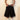 BLACK CULOTTES WITH WHITE STITCHING MENS HIP HOP EMBROIDERED DENIM