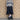 BLACK CULOTTES WITH WHITE STITCHING MENS HIP HOP EMBROIDERED DENIM