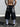 BLACK DENIM SHORTS WITH WHITE STITCHING: COTTON BLEND AESTHETIC
