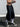 BLACK DENIM SHORTS WITH WHITE STITCHING: COTTON BLEND AESTHETIC