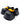 BLACK DERBY PLATFORM SHOES WITH YELLOW ACCENTS - PLATFORM SHOES