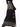 BLACK DISTRESSED DENIM MAXI SKIRT FALL FASHION