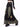 BLACK DISTRESSED DENIM MAXI SKIRT FALL FASHION