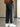BLACK DRAWSTRING PANTS WITH PATTERNED SIDE STRIPES - PERFECT FIT COTON AVEC