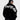 BLACK FAUX FUR JACKET WITH WHITE ACCENTS STREET LETTER FLEECE