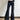 BLACK FLARE CARGO PANTS LOW RISE COTTON