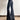BLACK FLARE CARGO PANTS LOW RISE COTTON