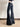 BLACK FLARE CARGO PANTS LOW RISE COTTON