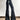 BLACK FLARE CARGO PANTS LOW RISE COTTON