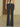 BLACK FLARED PANTS WITH TIE - SLIM FIT STREET STYLE