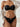 BLACK FLORAL LINGERIE SET WITH BOW TIE