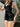 BLACK HALTER ROMPER ELEGANT KNIT DRESS DEEP V NECKLINE
