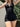 BLACK HALTER ROMPER ELEGANT KNIT DRESS DEEP V NECKLINE