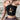 BLACK HALTER TOP WITH PLAID STAR FASHION TOP FOR WOMEN