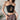 BLACK HALTER TOP WITH PLAID STAR FASHION TOP FOR WOMEN