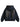 BLACK HOODED BOMBER JACKET WITH FAUX FUR LINING LONG SLEEVE COTTON