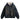 BLACK HOODED BOMBER JACKET WITH FAUX FUR LINING LONG SLEEVE COTTON