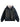 BLACK HOODED BOMBER JACKET WITH FAUX FUR LINING LONG SLEEVE COTTON