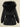 BLACK HOODED PARKA COAT WITH FUR TRIM - LOOSE FIT COTTON BLEND