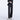 BLACK JEANS WITH CHECKERBOARD ZIPPER DETAIL FOR MEN
