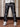 BLACK JEANS WITH SKELETON PRINT MID WAIST STRAIGHT LEG DESIGN