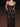 BLACK LACE MAXI DRESS WITH BACKLESS LACE-UP DESIGN