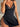 BLACK LACE NIGHTGOWN WITH CONTRAST LACE DETAILING