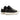 BLACK LEATHER SNEAKERS WITH RUBBER OUTSOLE AND ROUND TOE