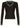 BLACK LONG SLEEVE TOP WITH CONTRAST LACE TRIM