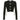 BLACK LONG-SLEEVED CROP TOP WITH WHITE BOWS AND SIDE LACING