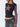 BLACK LONG-SLEEVED SHIRT WITH PINK STRIPED STAR Y2K STRIPED FIT