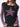 BLACK LONG-SLEEVED SHIRT WITH PINK STRIPED STAR Y2K STRIPED FIT