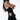 BLACK ONE-SHOULDER TOP WITH BUCKLE DETAIL FOR WOMEN'S FASHION