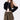 BLACK OPEN-SHOULDER ZIP-UP TOP WITH CHAIN DETAILS FOR WOMEN