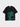 BLACK OVERSIZED DISTRESSED TEE WITH BLUE AND GREEN FACE GRAPHIC