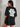 BLACK OVERSIZED T-SHIRT WITH MEASUREMENT GUIDE FOR PERFECT FIT